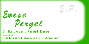 emese pergel business card